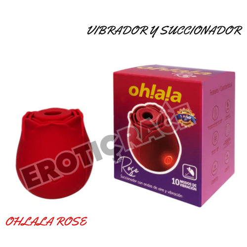 VIBRADOR Y SUCCIONADOR OHLALA ROSE